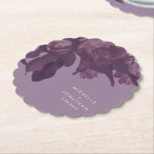 パープルファンタジー結婚のテーブルコースター ペーパーコースター (アングル)