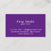 パープルファーンネオンVapeショップ名刺 名刺 (裏面)