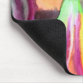 パープルフィギュス水彩画 マウスパッド (コーナー)