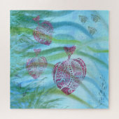 パープルフィッシュパズル – 美しい水中生活 ジグソーパズル (横)