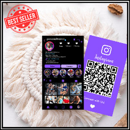 パープルフィットネスコーチInstagram QRコード 名刺
