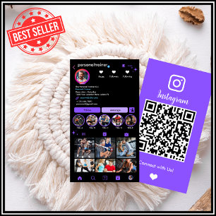 パープルフィットネスコーチInstagram QRコード 名刺