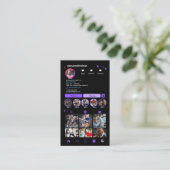 パープルフィットネスコーチInstagram QRコード 名刺 (スタンド正面)