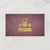 パープルフィットネスパーソナルトレーナーケトルベルバーベル 名刺 (正面)