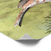 パープルフィンチアート ポスター (角)