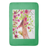 パープルフィンチテーブルランナー バスマット (正面縦)