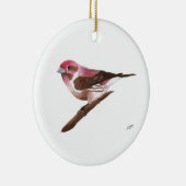 パープルフィンチ セラミックオーナメント (右)
