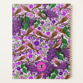 パープルフィンチ,ライラック – NH州バードアンドフラワー プランナー手帳 (裏面)