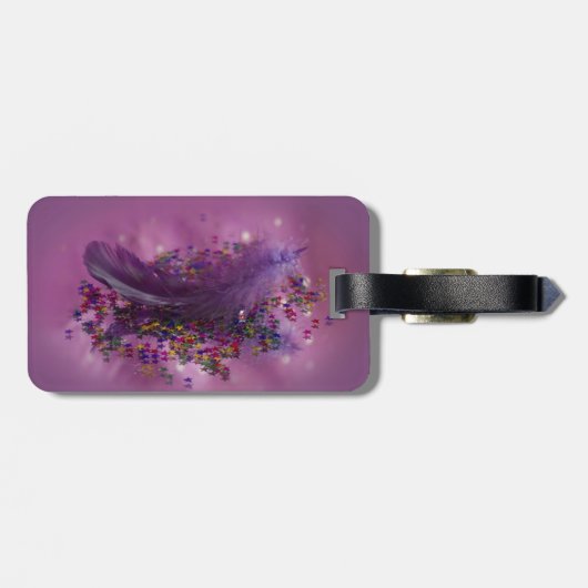 パープルフェアイズフェザー ラゲッジタグ (裏面横)