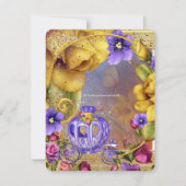 パープルフェアユタレプリンセスバースデーパーティー 招待状 (裏面)