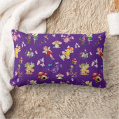 パープルフェアリーきのこハウスをテーマにした ランバークッション (ブランケット)