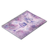 パープルフェアリーインザスターズファンタジーイラストレーション ノートブック (左側)