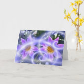パープルフェアリートレイルズ ダリア キャンバスとマルチ カード (黄色い花)