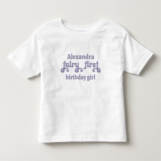 パープルフェアリーファーストベリーファースト誕生日 トドラーTシャツ (正面)