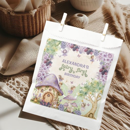 パープルフェアリーファーストベリーファースト誕生日 フェイバーバッグ