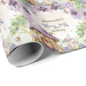 パープルフェアリーファーストベリーファースト誕生日 ラッピングペーパー (ロールコーナー)