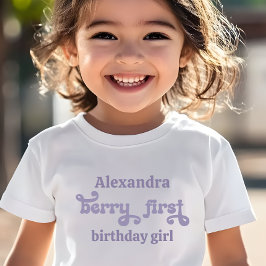 パープルフェアリーファーストベリー1歳の誕生日 トドラーTシャツ