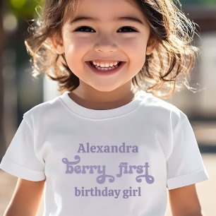 パープルフェアリーファーストベリー1歳の誕生日 トドラーTシャツ