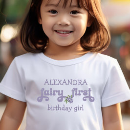 パープルフェアリーファーストベリー1歳の誕生日 トドラーTシャツ