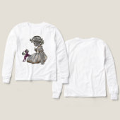 パープルフェアリーロンTシャツ 子供用トップス (デザイン 正面&背面)
