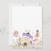 パープルフェアリー誕生日招待状 招待状 (裏面)