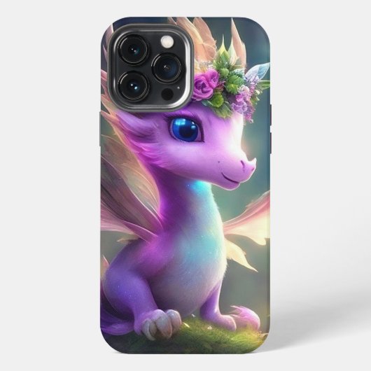 パープルフェアリー・ドラゴン iPhoneケース (裏面)