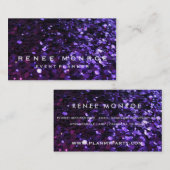 パープルフェイクグリッターおもしろいモダン名刺 名刺 (正面/裏面)