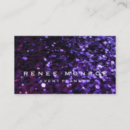 パープルフェイクグリッターおもしろいモダン名刺 名刺