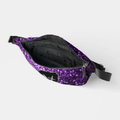 パープルフェイクグリッタースパークルスモノグラム ファニーパック (見開き)