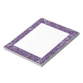 パープルフェイクグリッターテクスチャの外観 ノートパッド (回転)