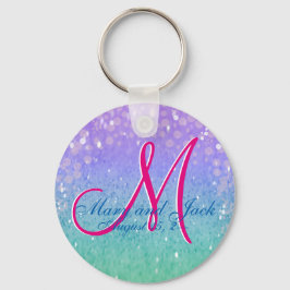 パープルフェイクグリッターパティオランタン紙吹雪グラム キーホルダー