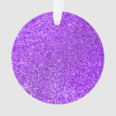 パープルフェイクグリッター写真 オーナメント (正面)