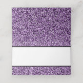 パープルフェイクグリッター座席表 プレイスカード (内部開封)