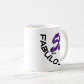 パープルフェイクグリッター55と素晴らしい誕生日ギフト コーヒーマグカップ (正面右)