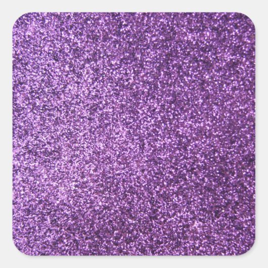 パープルフェイクグリッター スクエアシール (正面)