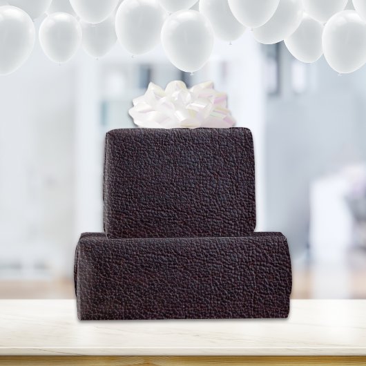 パープルフェイクグレインレザー ラッピングペーパー