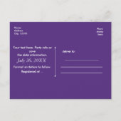 パープルフェイクフォイルグラマーシックなフォトスイート16 案内ポストカード (裏面)