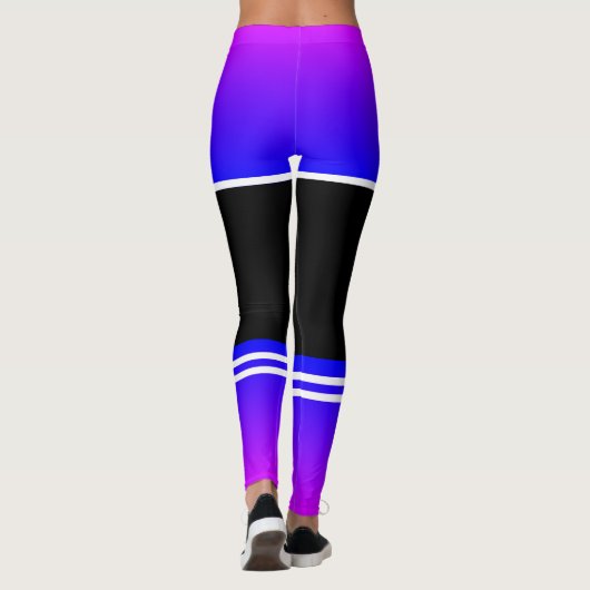 パープルフェイクブルーショーツとソックスのおもしろいレギンス レギンス (裏面)