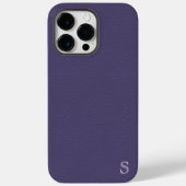 パープルフェイクレザールックモノグラム Case-Mate iPhoneケース (裏面)
