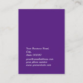 パープルフェイク金ゴールドグリッタージュエリーイヤリングディスプレイ 名刺 (裏面)