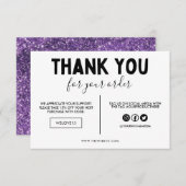 パープルフェイク&ブラックグリッターありがとうございましたメディアの挿入 (正面/裏面)