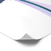 パープルフェイスミニフローラ結婚ズウェルカム ポスター (角)