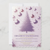 パープルフェスティバルクリスマスオーナメント交換パーティー 招待状 (正面)