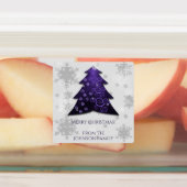 パープルフェスティバルクリスマスツリーベーキングラベル ラベル (貼付)