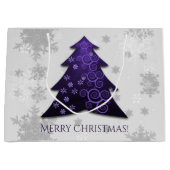 パープルフェスティバルクリスマスツリー抱き枕 ラージペーパーバッグ (正面)