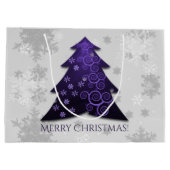 パープルフェスティバルクリスマスツリー抱き枕 ラージペーパーバッグ (裏面)