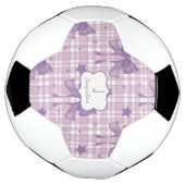 パープルフェミニンコケット弓 サッカーボール (回転)