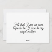 パープルフェミニンハッピーマザーデイグリーティングカード シーズンカード (裏面)