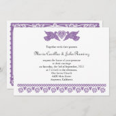 パープルフェリシダーズ愛の鳥パペルピカド 招待状 (正面/裏面)