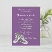 パープルフェードスタースニーカーズバルミツワー招待状 招待状 (スタンド正面)